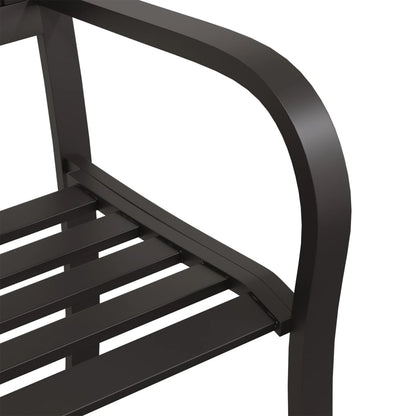 Garden Bench | Black | Powder-coated steel and plastic | Standard