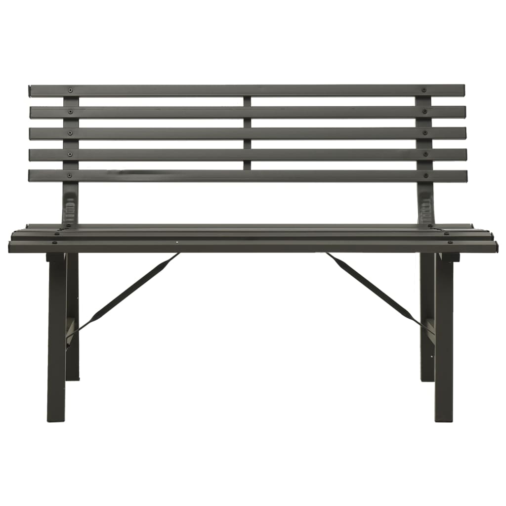 Garden Bench | Black | Powder-coated steel | Large | Durable