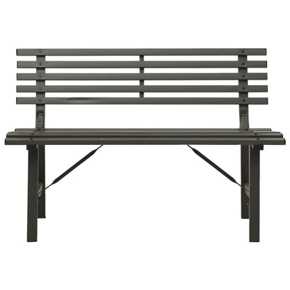 Garden Bench | Black | Powder-coated steel | Large | Durable