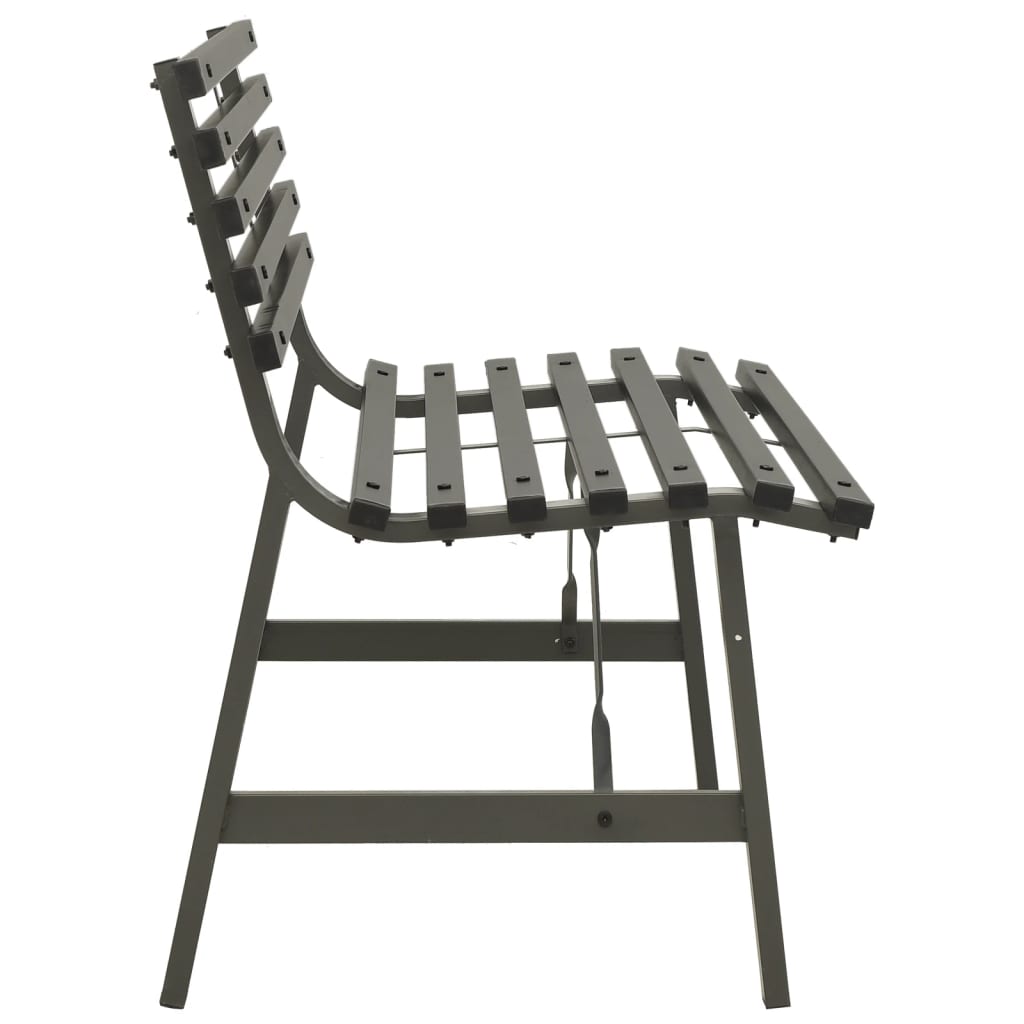 Garden Bench | Black | Powder-coated steel | Large | Durable