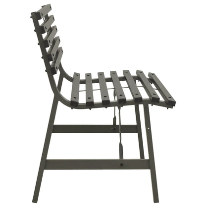 Garden Bench | Black | Powder-coated steel | Large | Durable