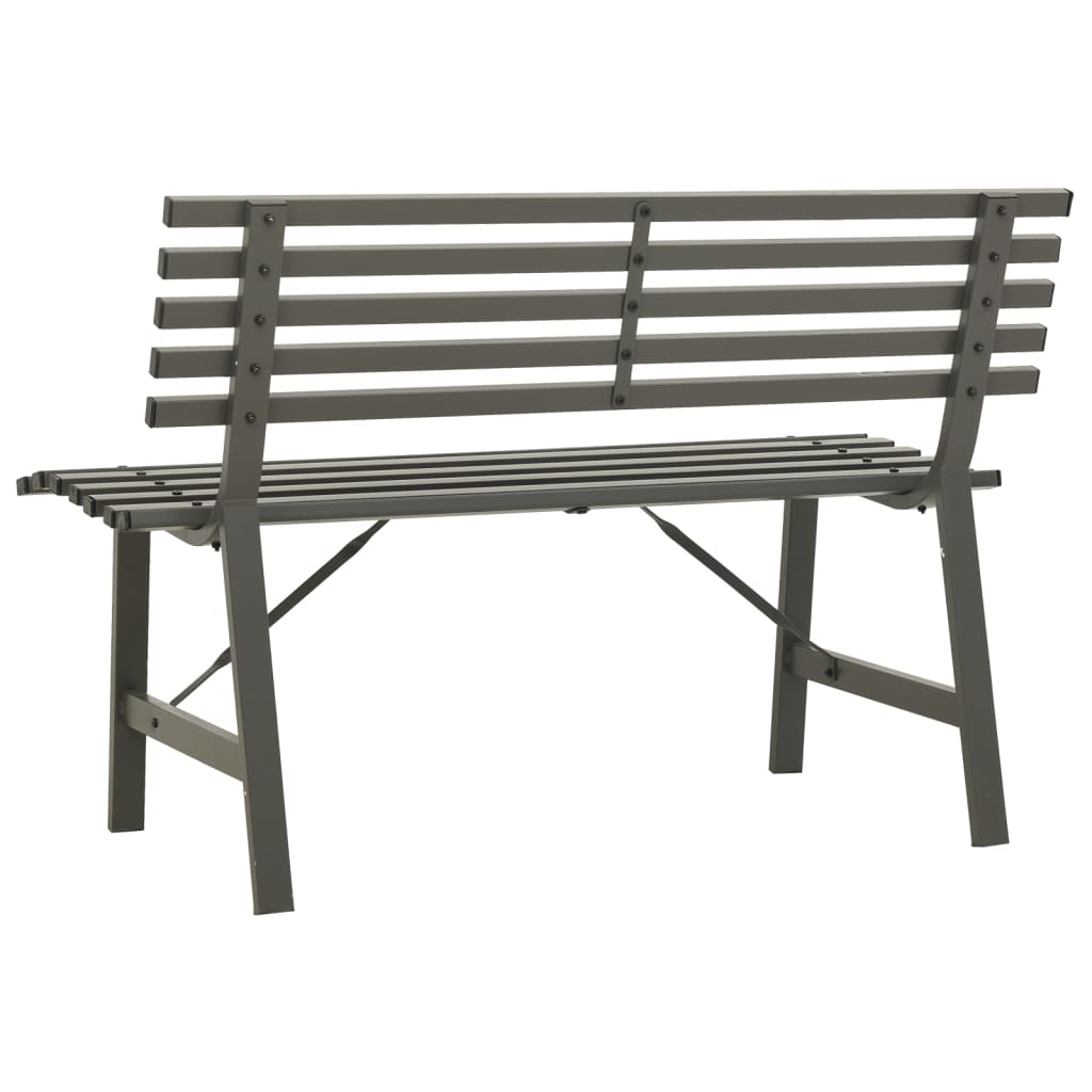 Garden Bench | Black | Powder-coated steel | Large | Durable