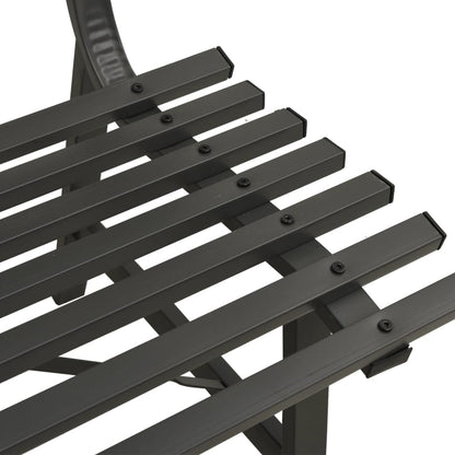 Garden Bench | Black | Powder-coated steel | Large | Durable