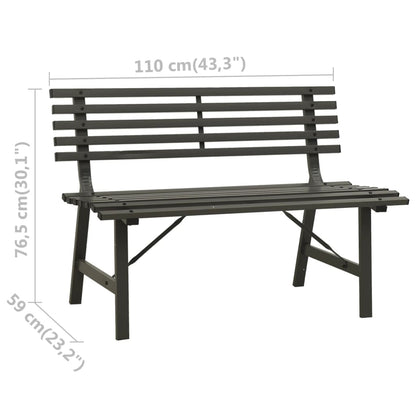 Garden Bench | Black | Powder-coated steel | Large | Durable