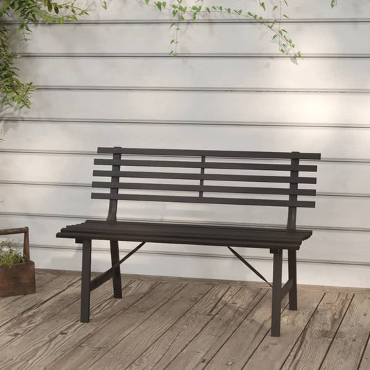 Garden Bench | Black | Powder-coated steel | Large | Durable