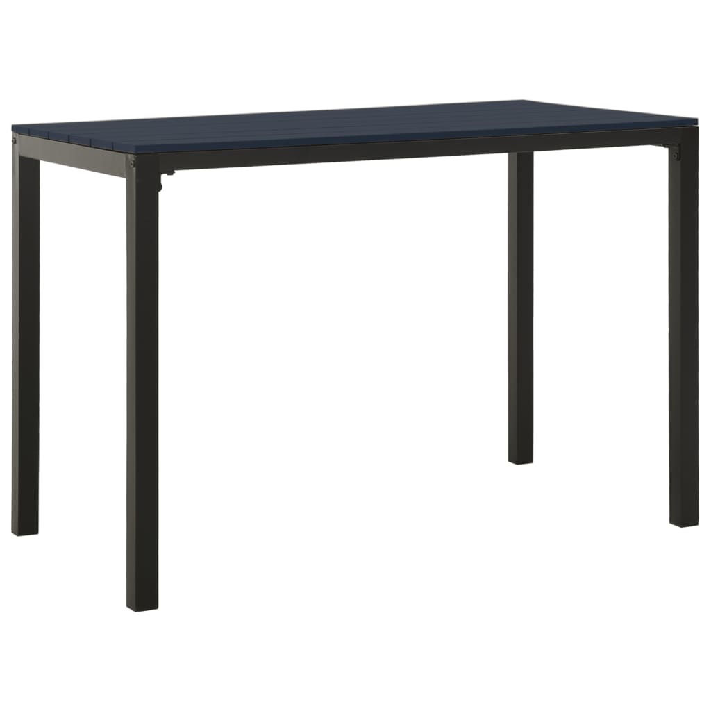Garden Dining Set | Black | Steel, Wood Plastic Composites | Medium