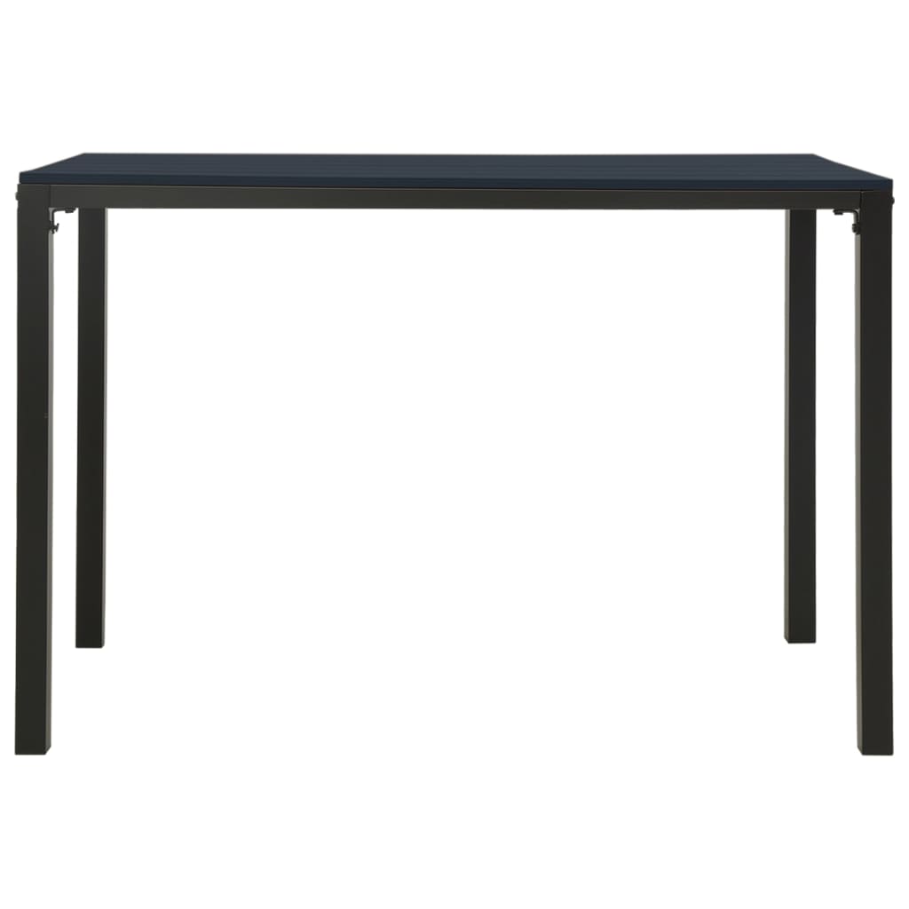 Garden Dining Set | Black | Steel, Wood Plastic Composites | Medium