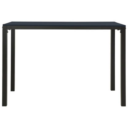 Garden Dining Set | Black | Steel, Wood Plastic Composites | Medium