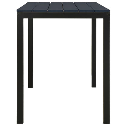 Garden Dining Set | Black | Steel, Wood Plastic Composites | Medium