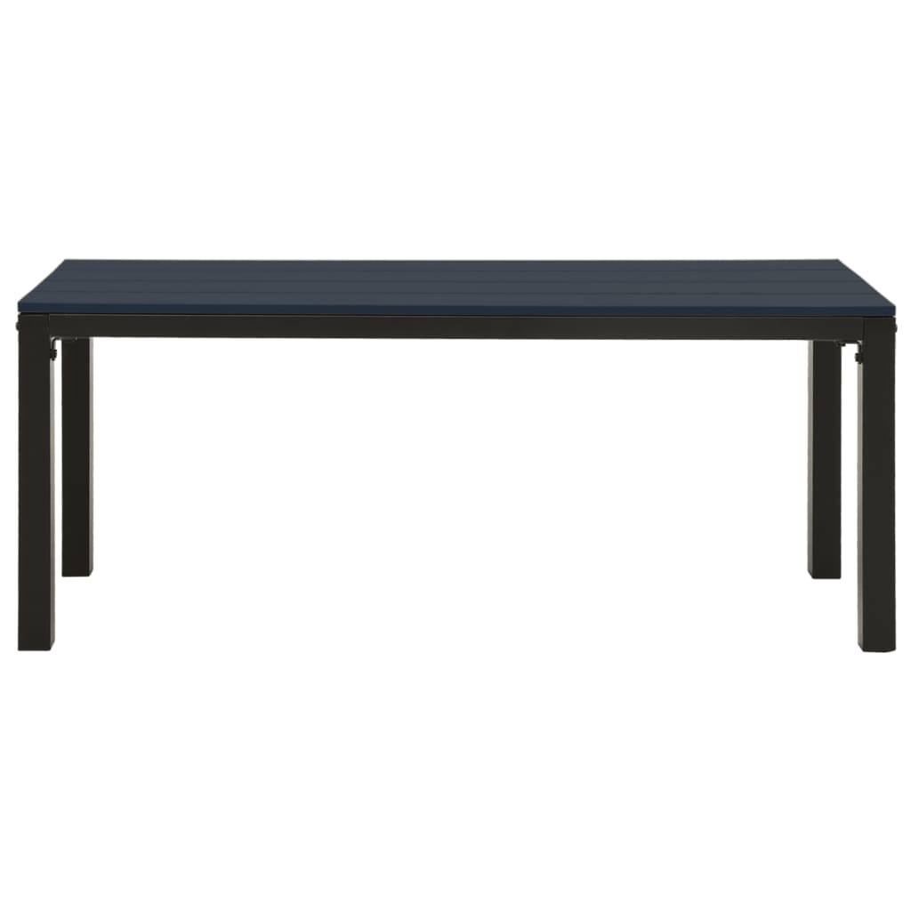 Garden Dining Set | Black | Steel, Wood Plastic Composites | Medium