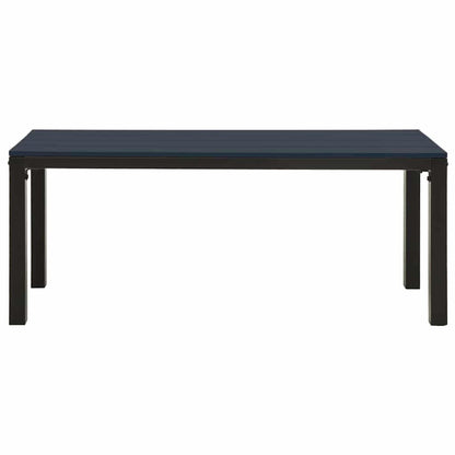 3 Piece Garden Dining Set Steel and WPC Black