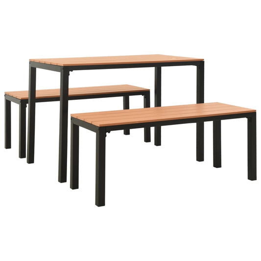 Garden Dining Set | Brown and Black