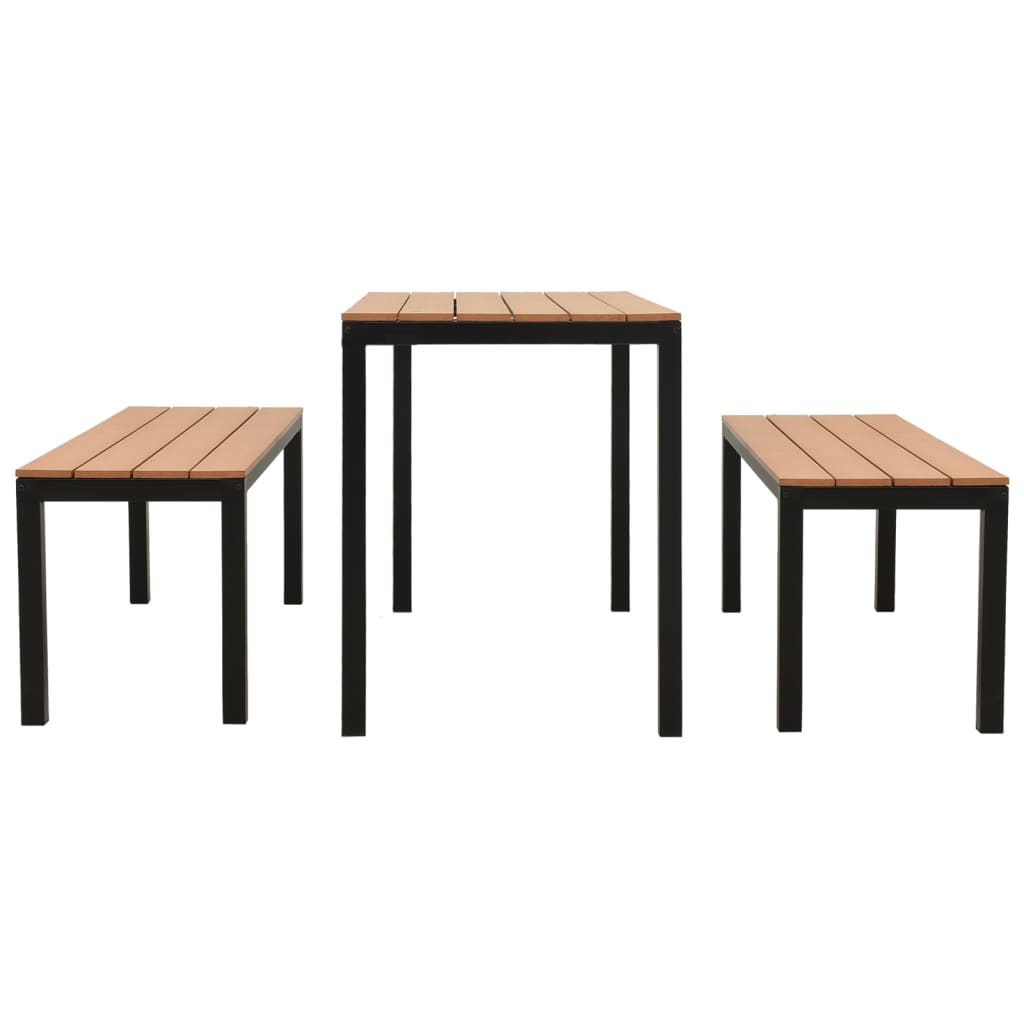 Garden Dining Set | Brown and Black