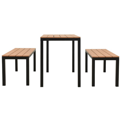 Garden Dining Set | Brown and Black