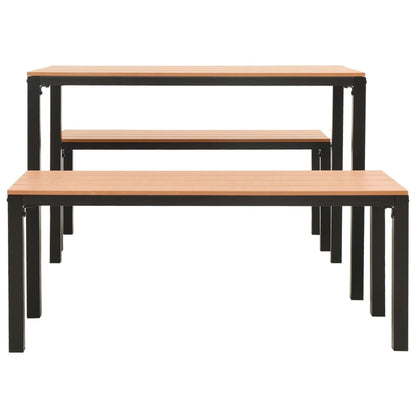Garden Dining Set | Brown and Black