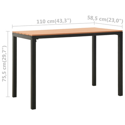 Garden Dining Set | Brown and Black