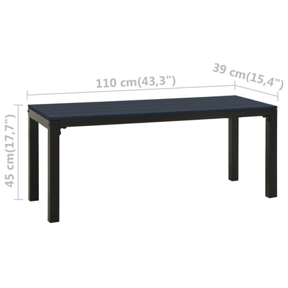 Garden Bench | Black | Steel | Garden Bench | Rectangular | Vintage
