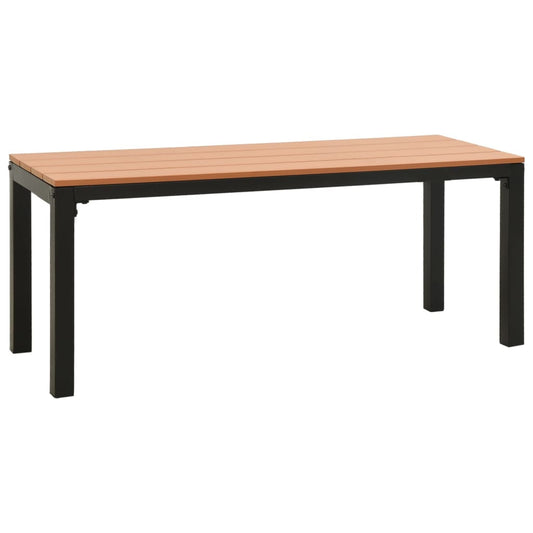 Garden Bench | Brown and Black | Steel | Medium |  Durable