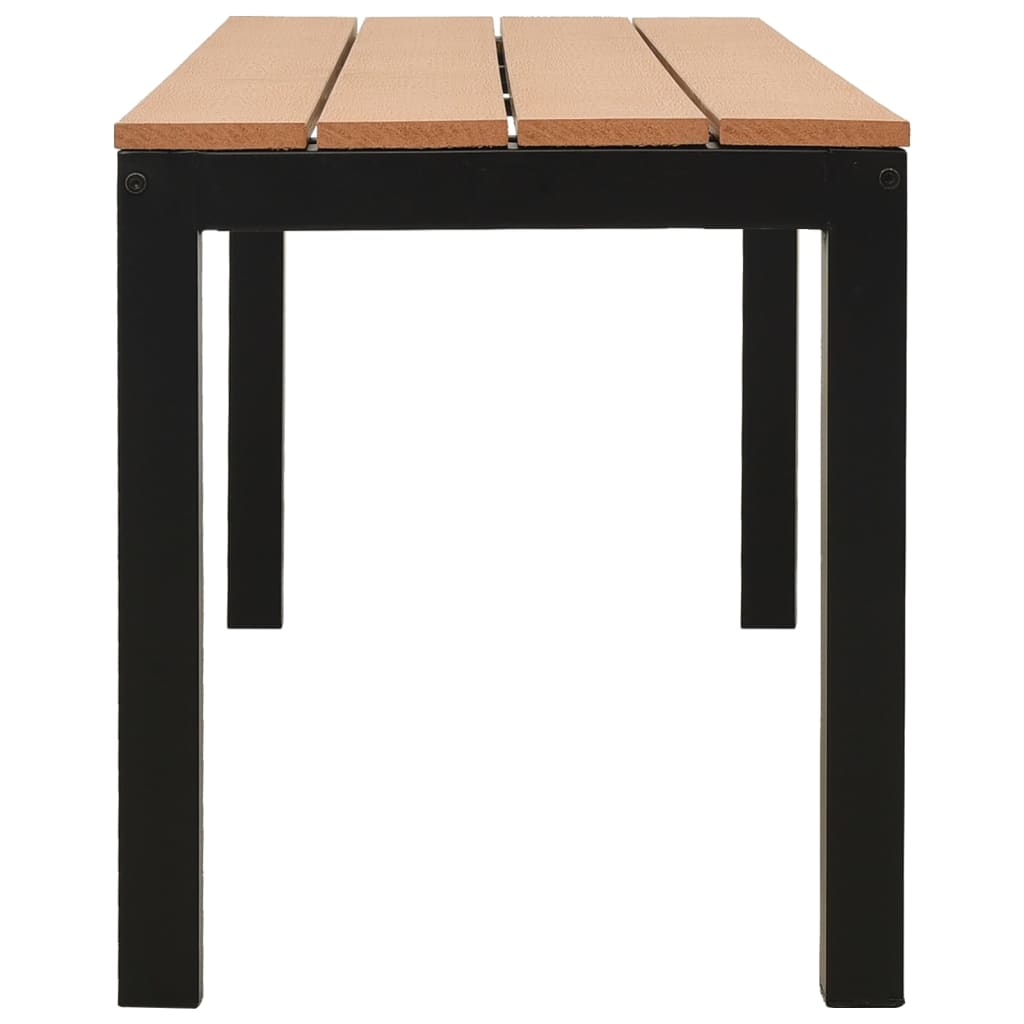 Garden Bench | Brown and Black | Steel | Medium |  Durable