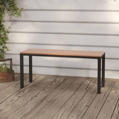 Garden Bench | Brown and Black | Steel | Medium |  Durable
