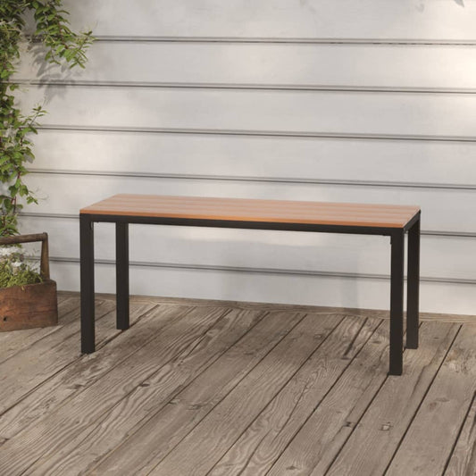 Garden Bench | Brown and Black | Steel | Medium |  Durable