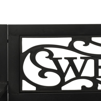 Garden Swing Bench | Black | Steel, Plastic | Medium | Hanging mount
