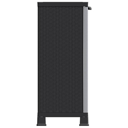 Plastic Cabinet 68x39x92 cm Rattan Design