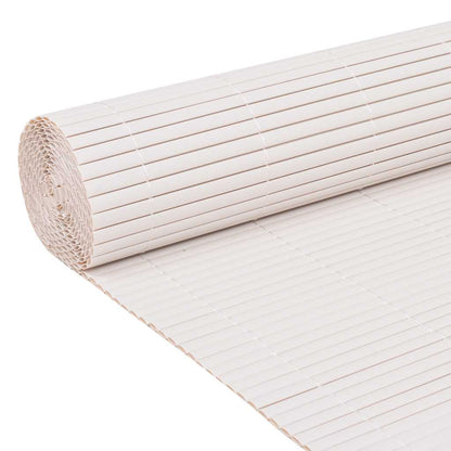 Double-Sided Garden Fence 90x400 cm White