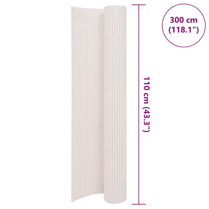 Double-Sided Garden Fence 110x300 cm White
