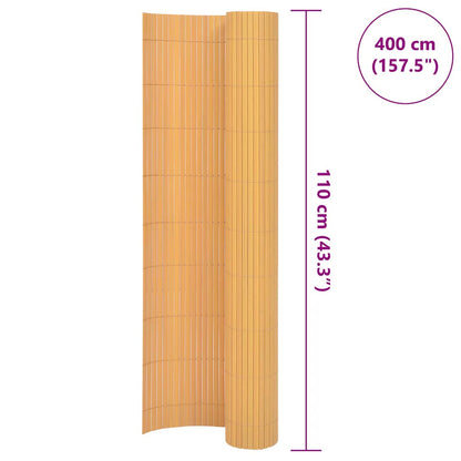 Double-Sided Garden Fence 110x400 cm Yellow