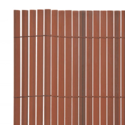 Double-Sided Garden Fence 110x500 cm Brown