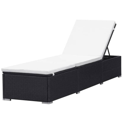 Sun Lounger | Black and Cream White