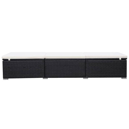 Sun Lounger | Black and Cream White