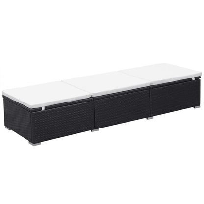 Sun Lounger | Black and Cream White