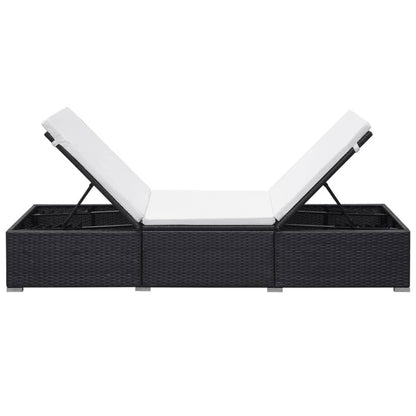 Sun Lounger | Black and Cream White