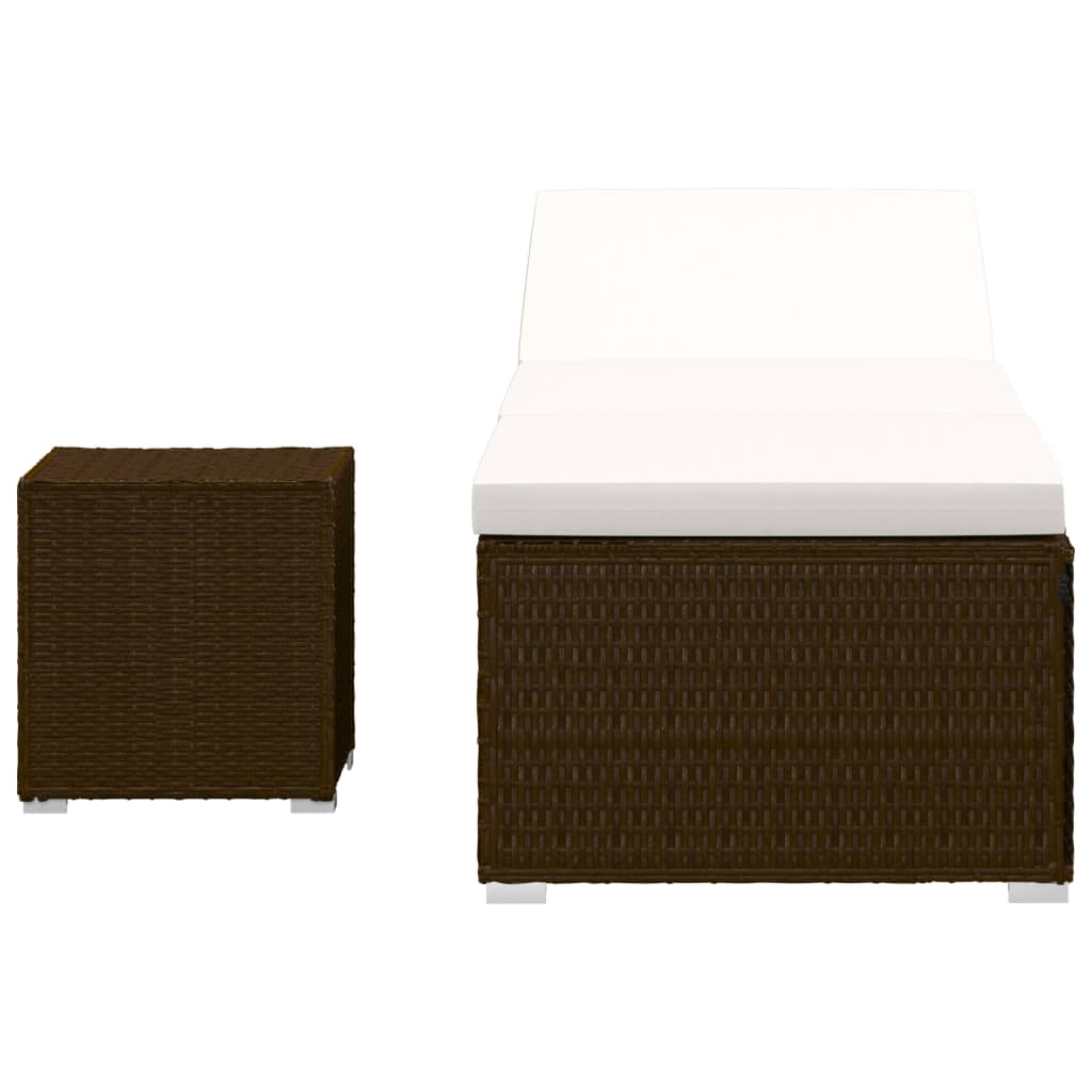 Sun Lounger | Brown | PE rattan | Standard | Adjustable Armrests
