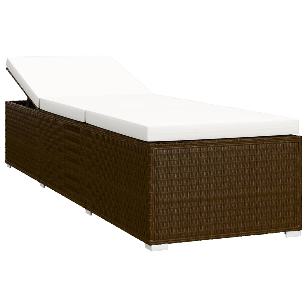 Sun Lounger | Brown | PE rattan | Standard | Adjustable Armrests