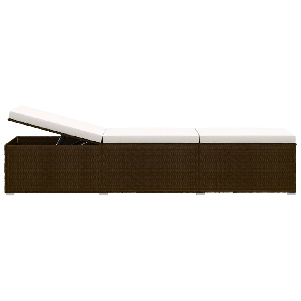 Sun Lounger | Brown | PE rattan | Standard | Adjustable Armrests