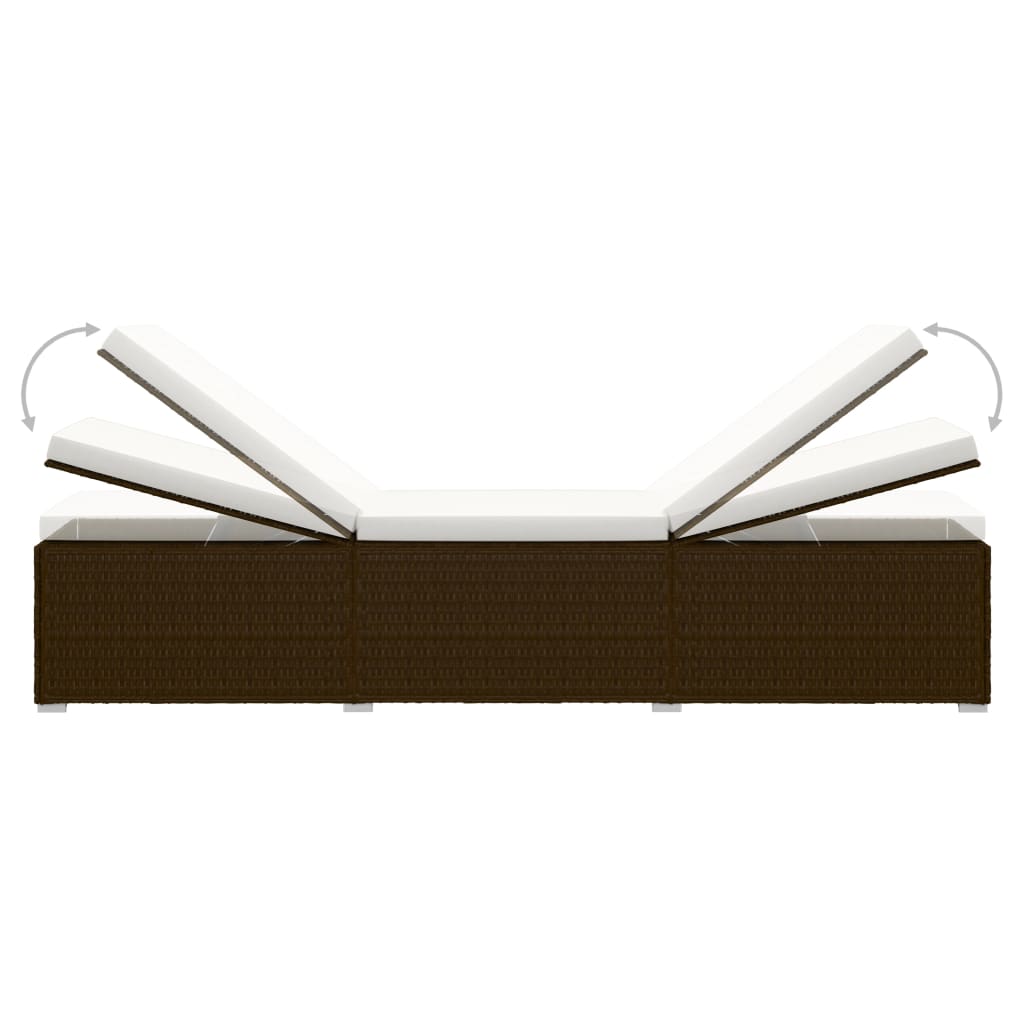 Sun Lounger | Brown | PE rattan | Standard | Adjustable Armrests