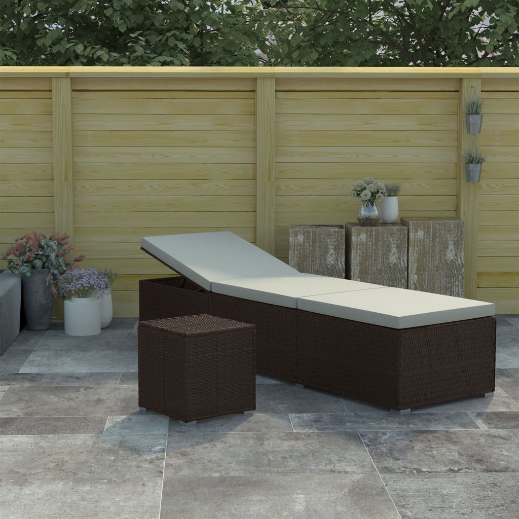Sun Lounger | Brown | PE rattan | Standard | Adjustable Armrests