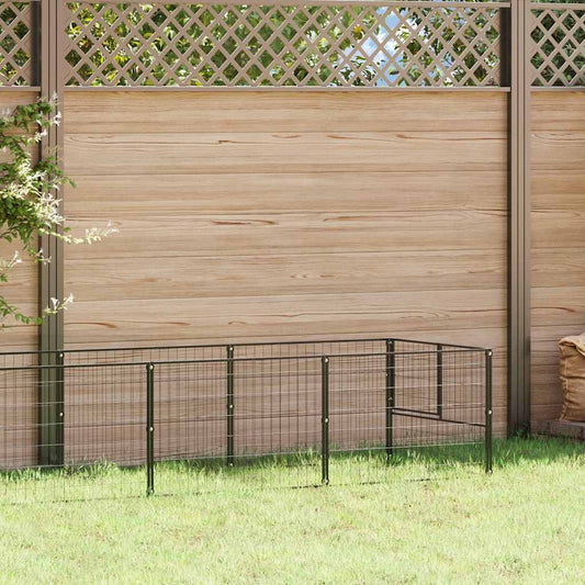 Dog Kennel Black 9 m² Steel