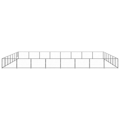 Dog Kennel Black 56 m² Steel