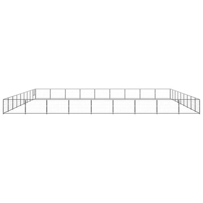 Dog Kennel Black 81 m² Steel