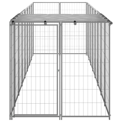 Dog Kennel Silver 4.84 m² Steel