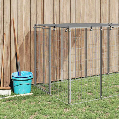 Dog Kennel Silver 6,05 m² Steel