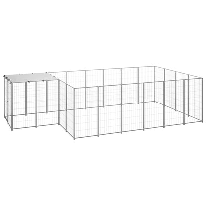 Dog Kennel Silver 8.47 m² Steel