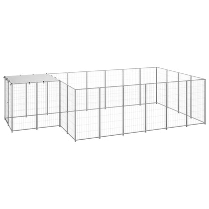 Dog Kennel Silver 8,47 m² Steel