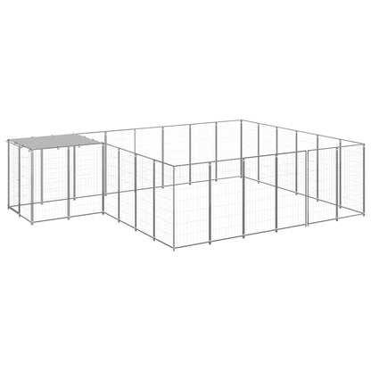 Dog Kennel Silver 12,1 m² Steel