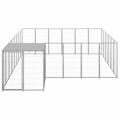 Dog Kennel Silver 12,1 m² Steel