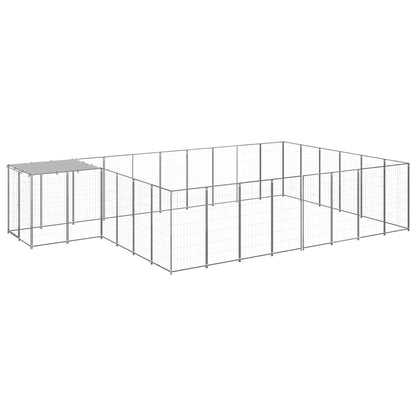 Dog Kennel Silver 15,73 m² Steel